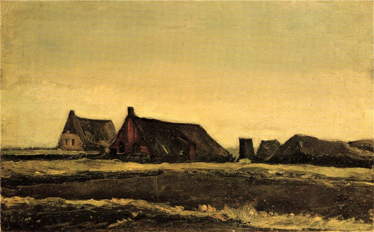 Cottages Vincent Willem Van Gogh Oil Painting - Click Image to Close